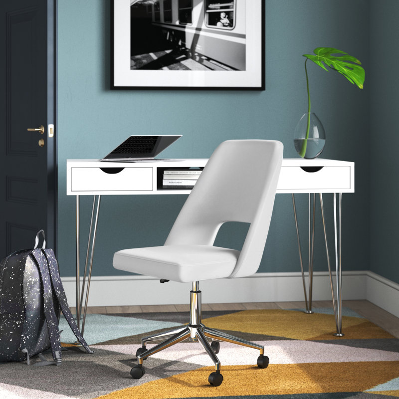Chaise de travail Amboy, Blanc