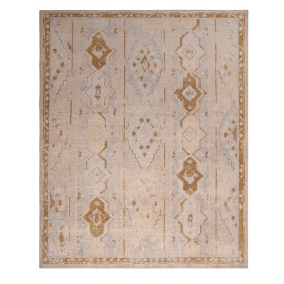 Distressed Homage Hand Knotted Wool Area Rug