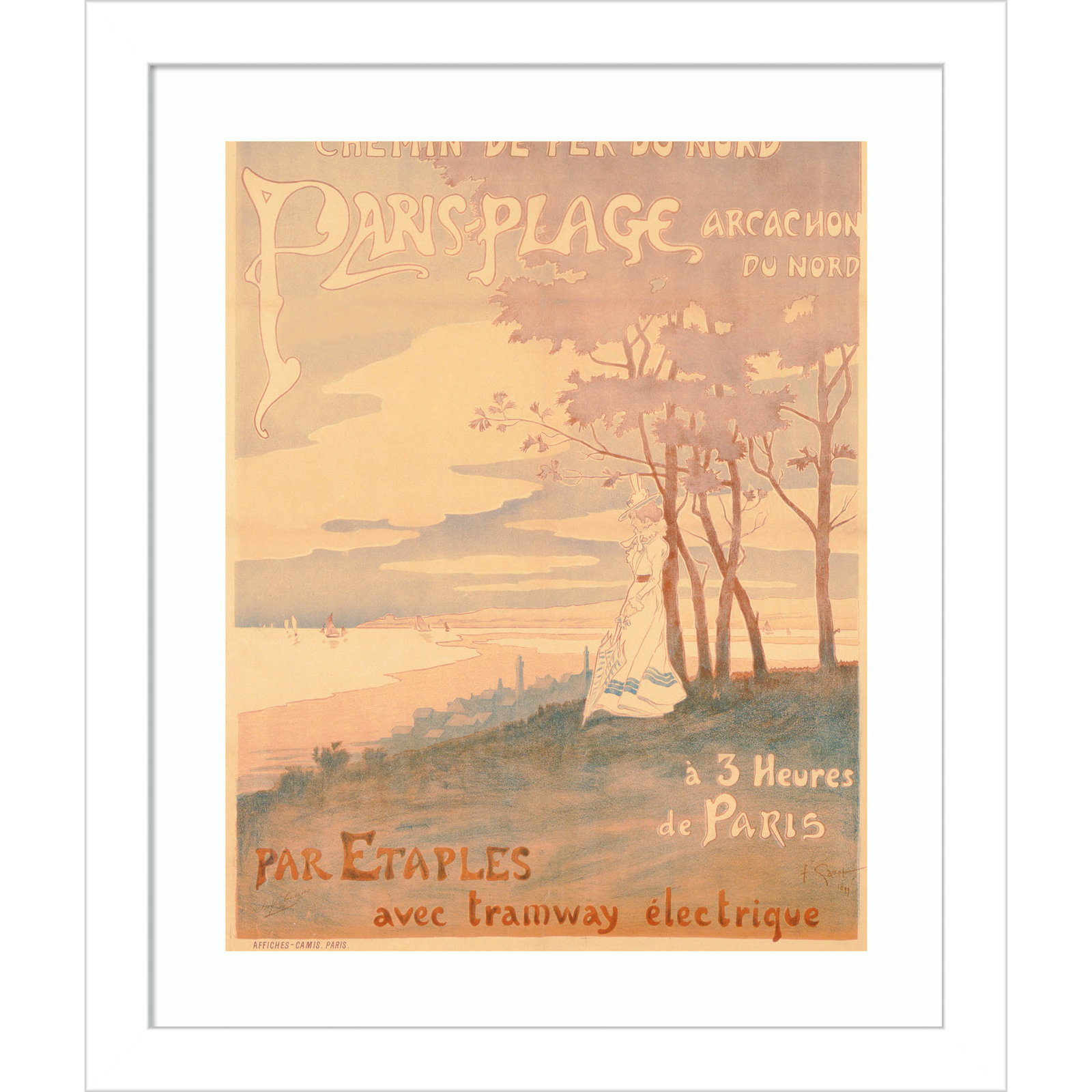 Metro "Poster Advertising Trams" Print, White, 13" H x 11" W