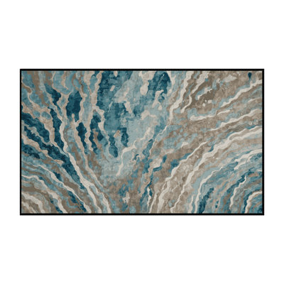 Machine Washable Gray Area Rug