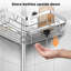 Organisateur de douche d'angle à poteau de tension réglable en acier inoxydable SUS304, sans perçage de salle de bain-1344522323