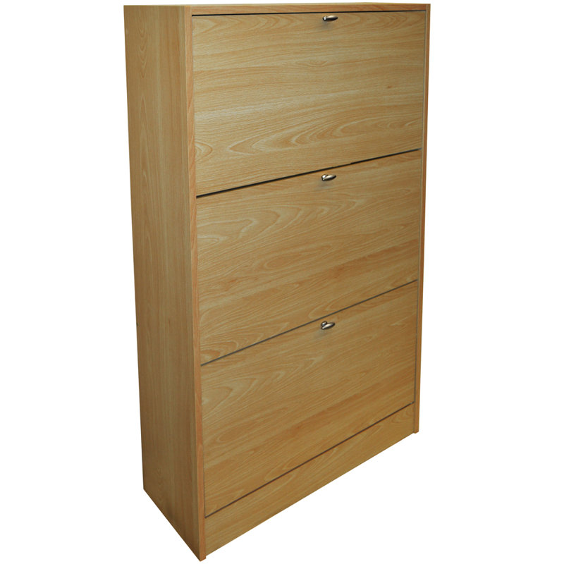 18 Pair Flip Down Shoe Storage, Beech