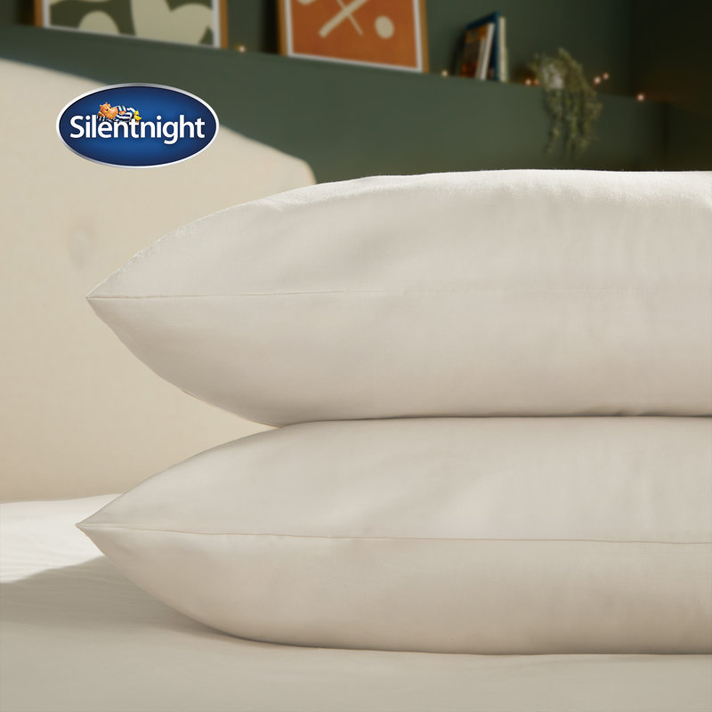 Silentnight Brushed Cotton Pillowcase Pair, Ivory