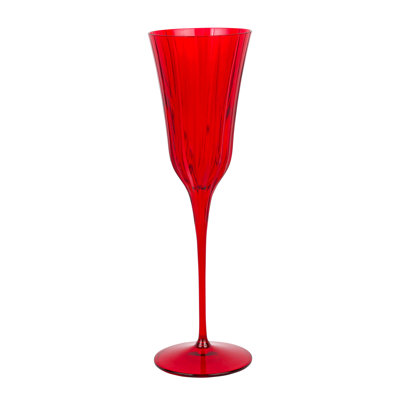 Verre à champagne rouge Natalia