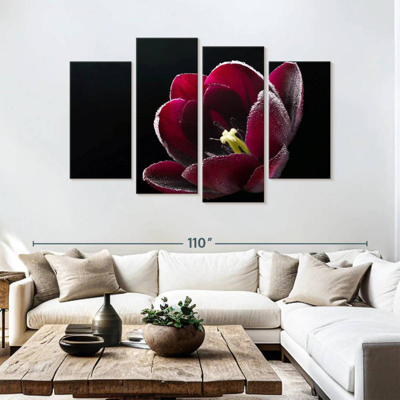 Harnek tulipe mauve noir Triumph, H 54 po x l 84 po