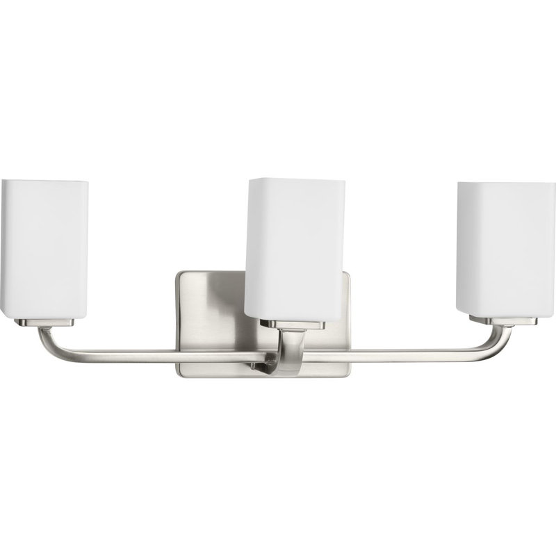 3 - Light Dimmable Vanity Light, Brushed Nickel