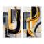 «Glam Gold and Black Expression IV», 2 pièces sur toile-394332676-394332683