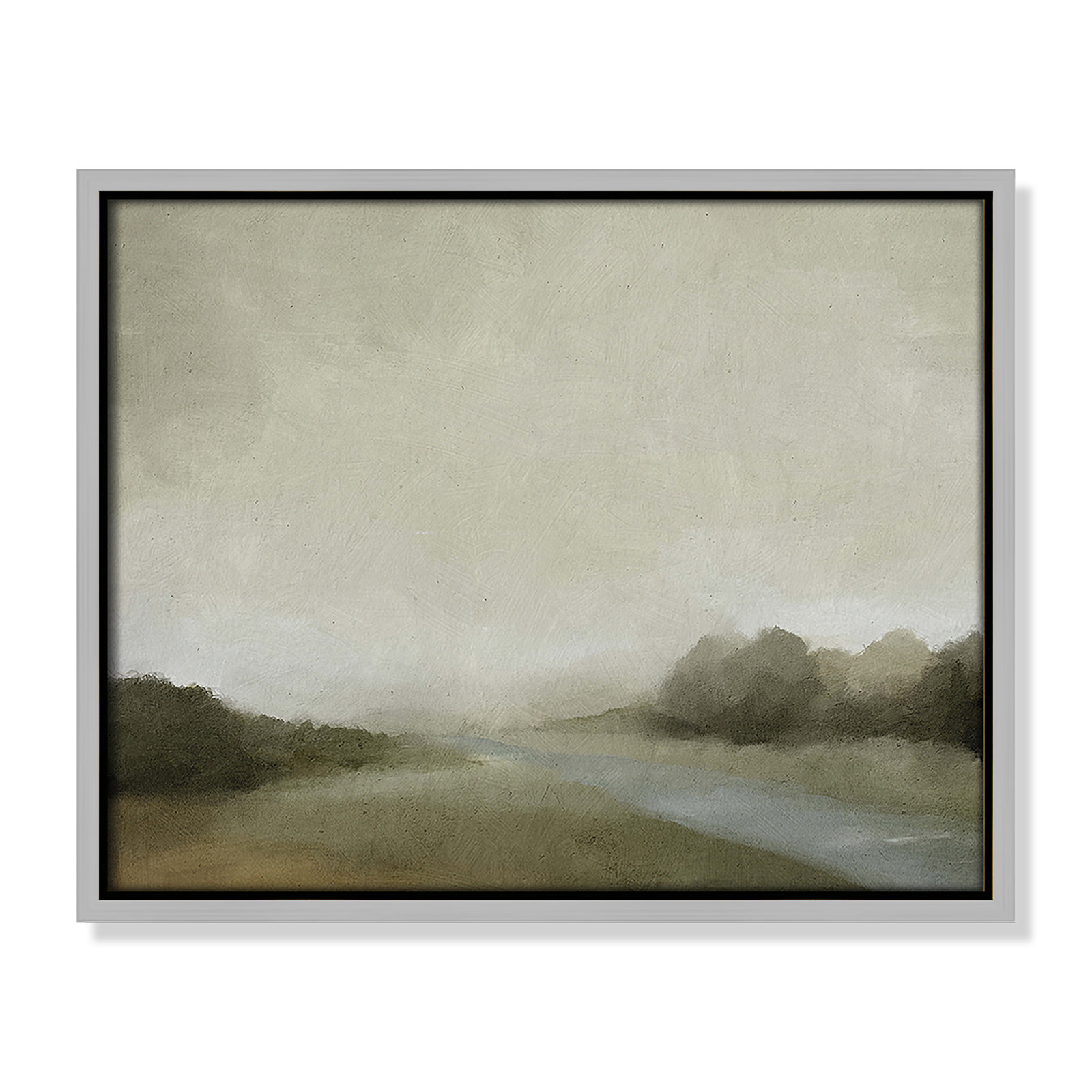 Vanora "Lovers Creek" Painting, 12.5" H x 15.5" W, Silver