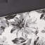 Édredon très grand / très grand avec bourre à motif floral noir et blanc, 2 taies décoratives, microfibre douce, literie élégante facile à laver