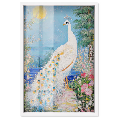 Peacock in Paradise Shadowbox Print Natures Art Prints by Art Remedy