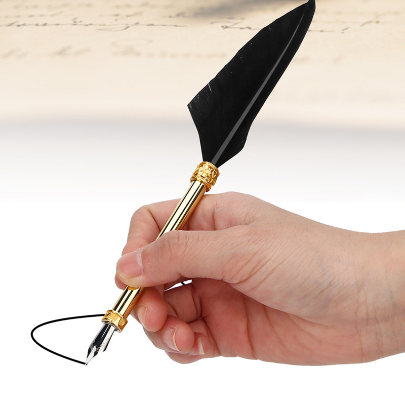 Boîte-cadeau vintage pour stylo plume calligraphique rétro pour étudiant