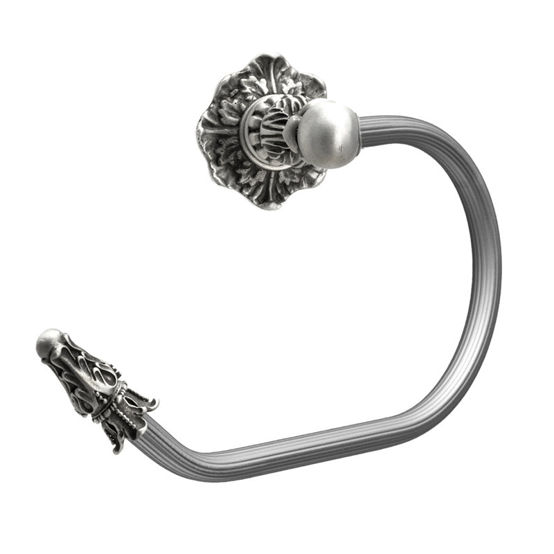 Acanthus swing tissue reeded ring left Renaissance style in Satin, Satin