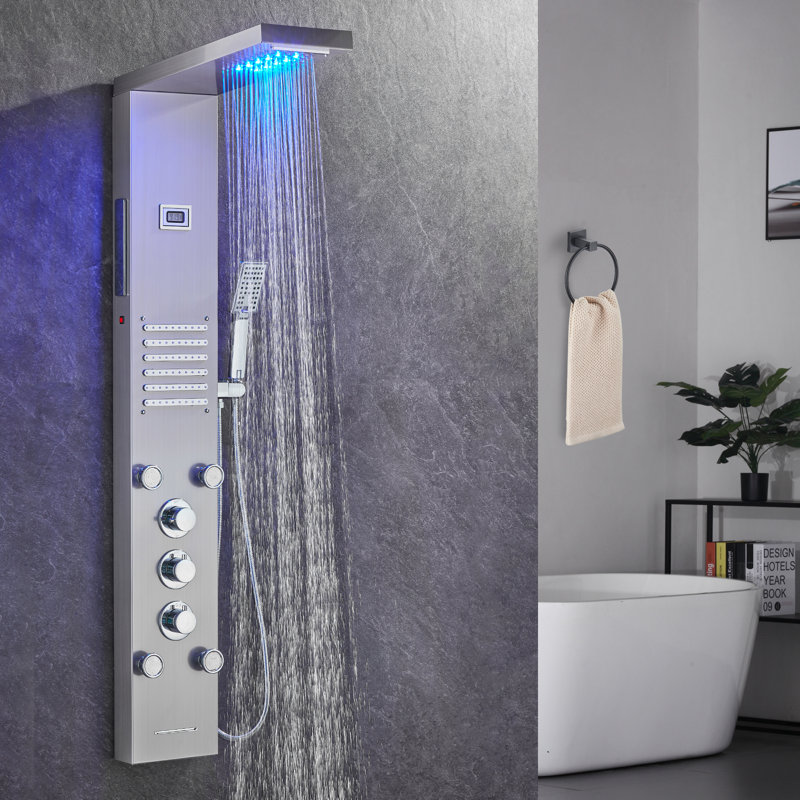 Shower Tower Panel, Silver