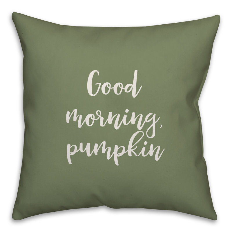  Coussin Good Morning, Vert, Coussin décoratif