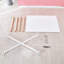 Table extensible avec plateau et pieds en métal pour la salle à manger, le bureau, le café, 100/140 / 180X100x75cm, conception réfléchie, salle à manger blanc mat, café extensible, plateau, pieds, look agréable,-121070794