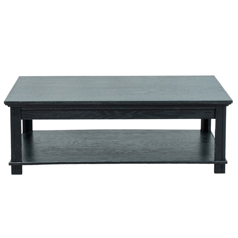 Table basse, aucun assemblage requis, Noir, noir, noir, noir