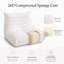 Chaise longue rembourrée en mousse Sherpa de 32,7 po de large avec capitonnage-886873181