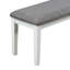 Ensemble de salle à manger 6 pièces, comprenant table de salle à manger, 4 chaises rembourrées et banc