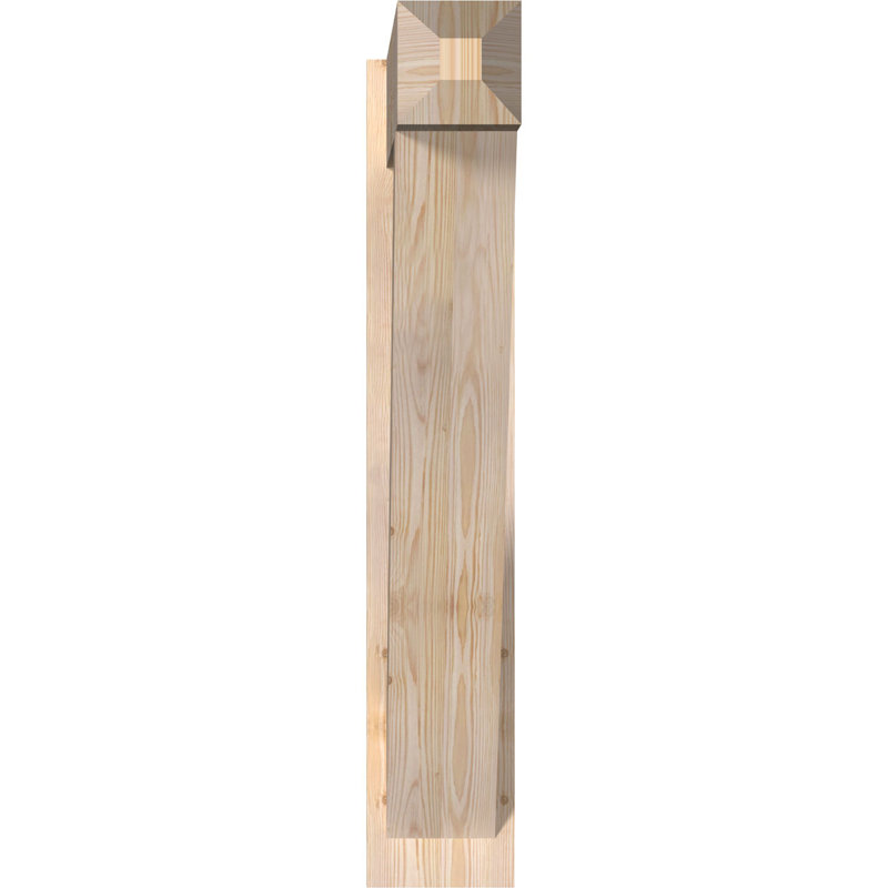 Artisan traditionnel en bois rustique, Sapin Douglas de 7 1/2 po (lisse), P 36 po x H 42 po