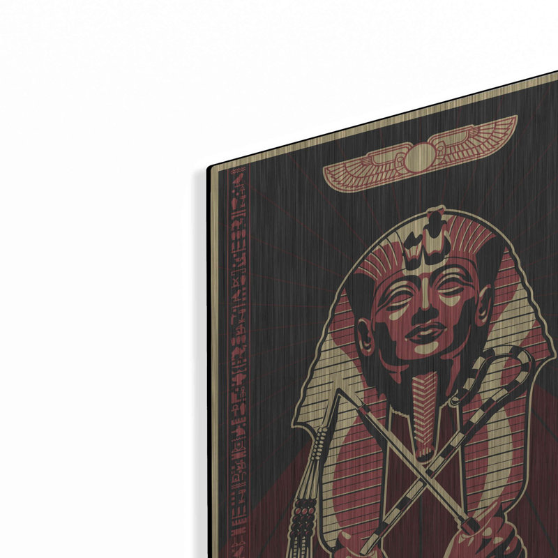 Art mural en métal «Pharoah» Luxe, H 16 po x l 12 po x P 0,13 po