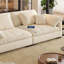 Canapé modulaire en chenille blanc-1103360749