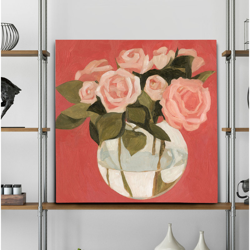 « brillante fleuris i », reproduction d’art sur toile, H 16 po x l 16 po x P 1,5 po, Toile tendue