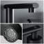 Robinet de salle de bain noir mat à cascade, drain escamotable à 2 poignées, tuyau d'alimentation, robinet de 8 pouces avec ensemble de drain, 2 poignées, 8-124242012