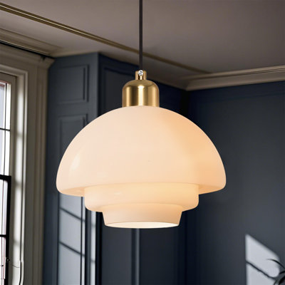 Luminaire suspendu Mid-Century doré nordique