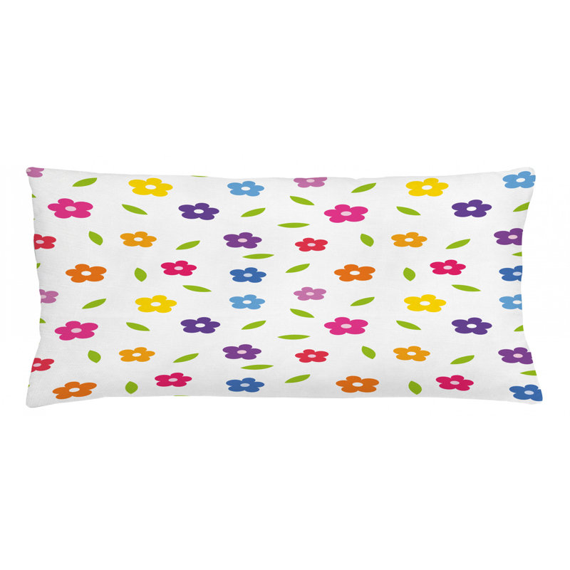 Housse de coussin lombaire d’intérieur/extérieur floral, 16 po x 36 po