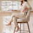 Counter Height Bar Stools,Swivel Bar Stools with Backs,Barstools Set of 2,26'' Solid Wood Legs,Thick Seat Upholstered Linen Fabric Counter Height Stools in Sand-561353373-561896828