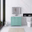 36 po Meuble-lavabo autoportant avec plateau en résine blanche non assemblé-60146513