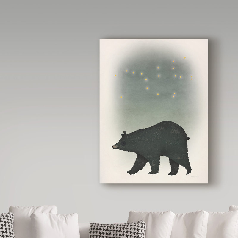« ursa major black bear », art sur toile, H 19 po x l 14 po x P 2 po
