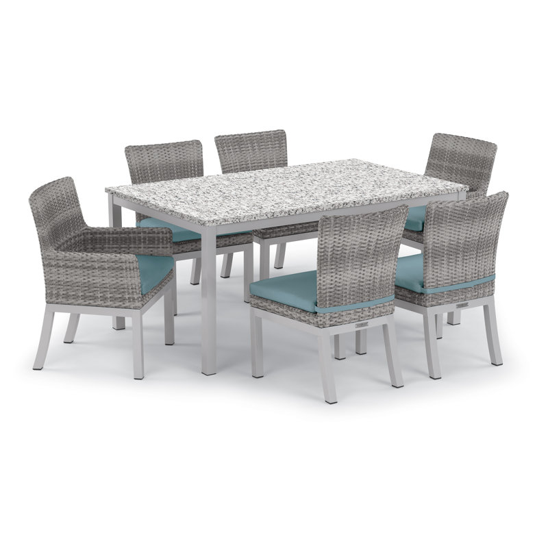 Argento Outdoor Dining Chair, Ice Blue
