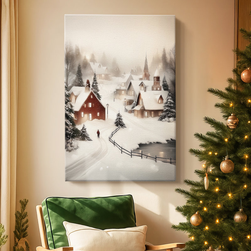 Golden Carol de l'aube - Toile tendue avec châssis de qualité supérieure, H 48 po x l 32 po