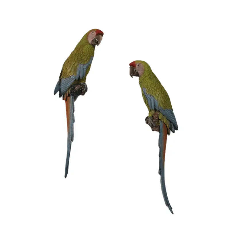 Statue taille réelle Macaw Buffon Lover Parrots