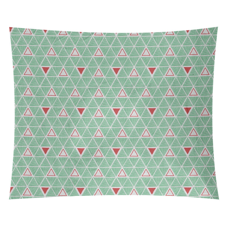 Jordao Polyester Tapestry, Green/Red, 51" H x 60" W