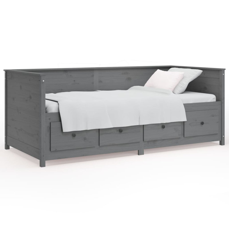 Farreli Solid Wood Ddaybed, White, 90 x 190 cm