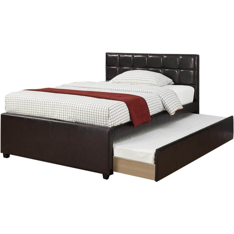 Base de lit tapissier Modern, Full / Double, Espresso