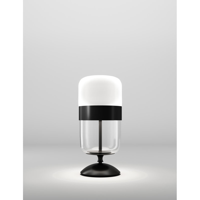 Futura Table Lamp, White Black, 19" H x 9" W x 9" D