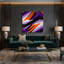 Hard Edge 69, impression sur toile mauve-1947992079
