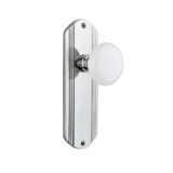 Deco Plate with White Porcelain Door Knob