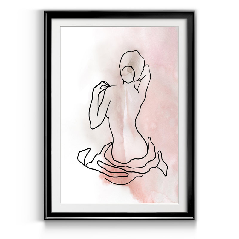 Illustration de figure II - Reproduction d'art sur papier encadrée, Cadre noir, H 30,5 po x l 42,5 po x P 1,5 po