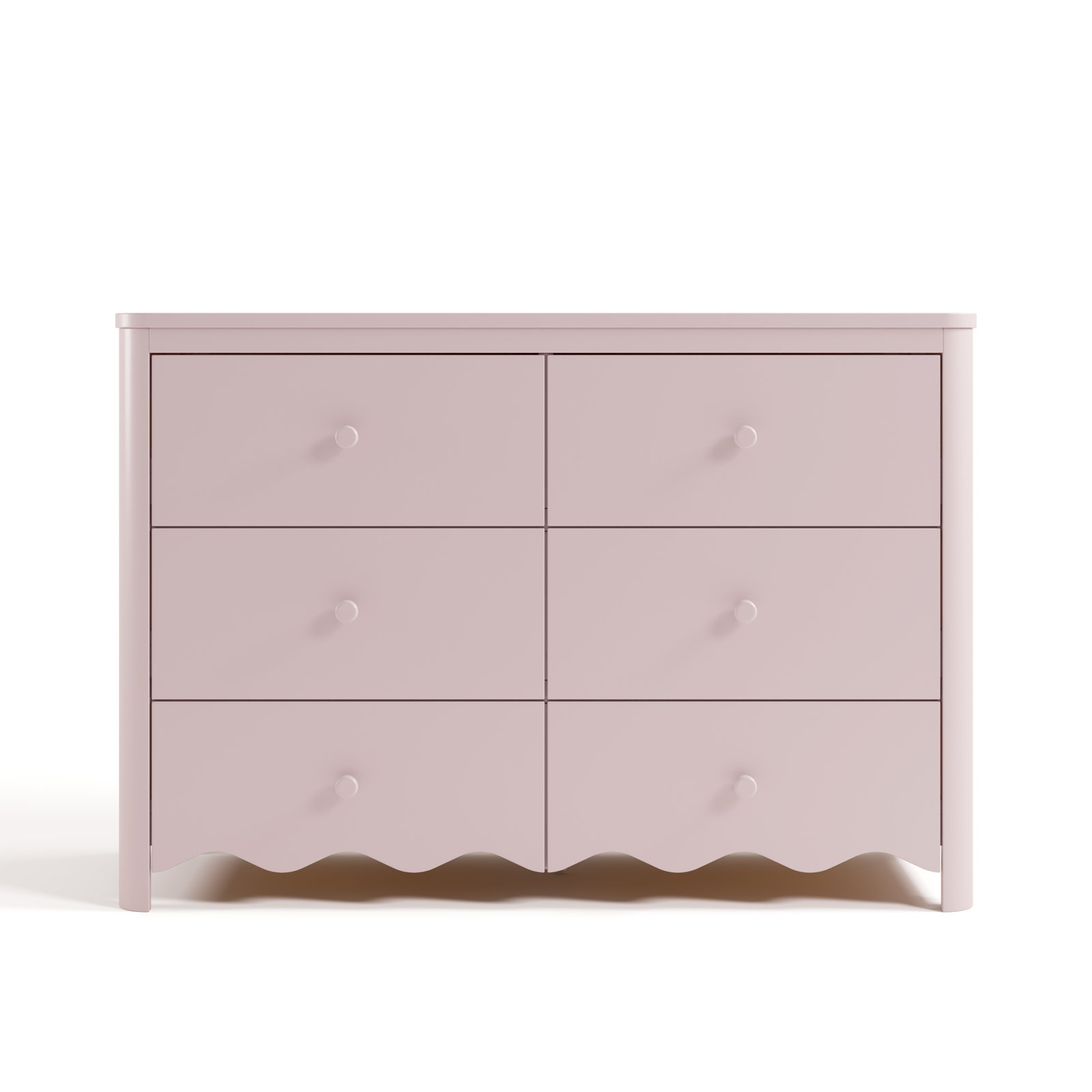 Casablanca 6-Drawer Double Dresser, Blush