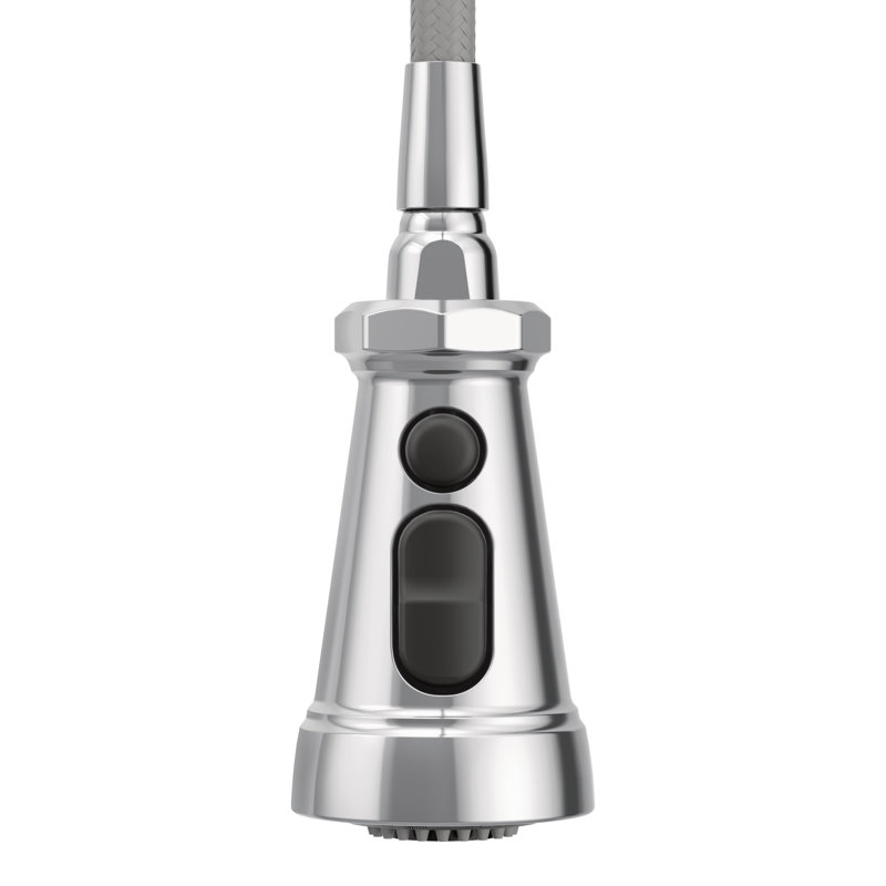 Paterson Spring Pull Down Single Handle Kitchen Faucet with Accessories and with Power Boost, Chrome