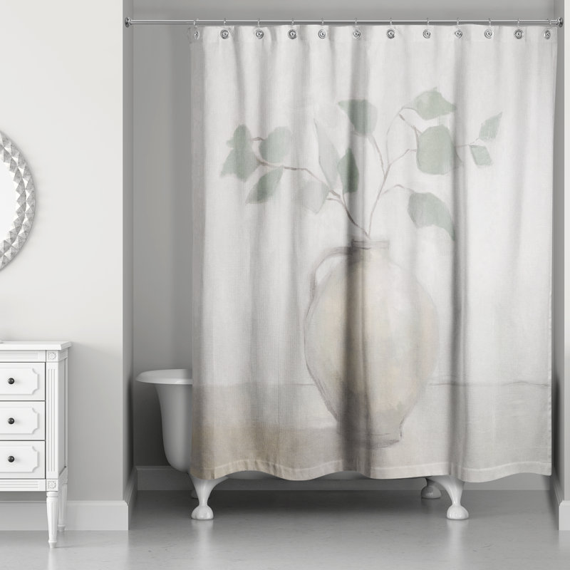 Rideau de douche simple Light Vase Botanica