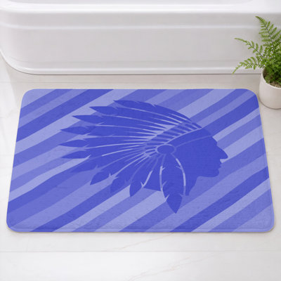 Tapis de bain coiffe amérindienne