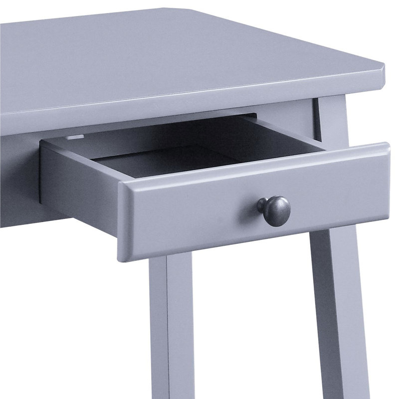 Display And Utility Accent Table In Gray - Rectangular For Home Shape Decor
