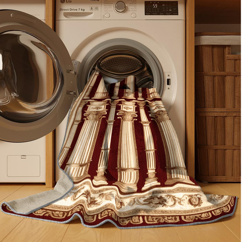Tapis brun français lavable à la machine, Tapis de couloir 2 pi x 5 pi