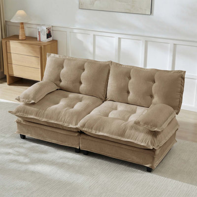 Canapé modulaire modulaire en chenille avec siège en treillis