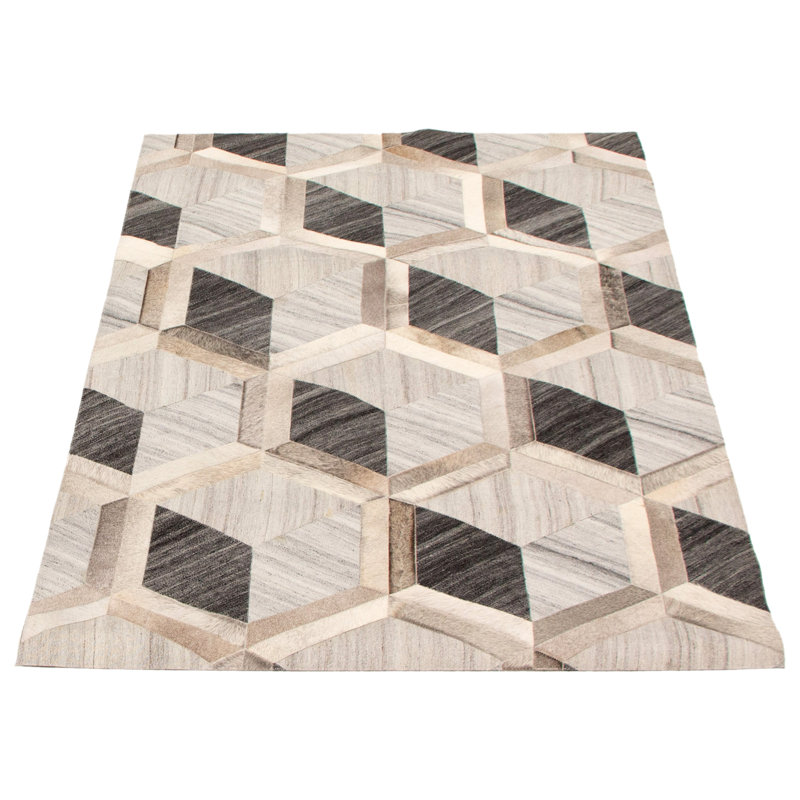 Carelton Cowhide Geometric Indoor Rug